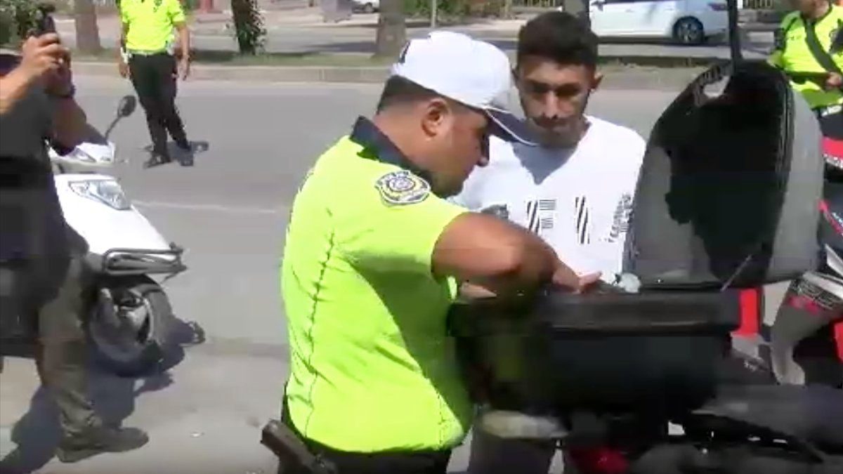 Adana'da motosiklet denetimi: 43 sürücüye 730 bin lira ceza
