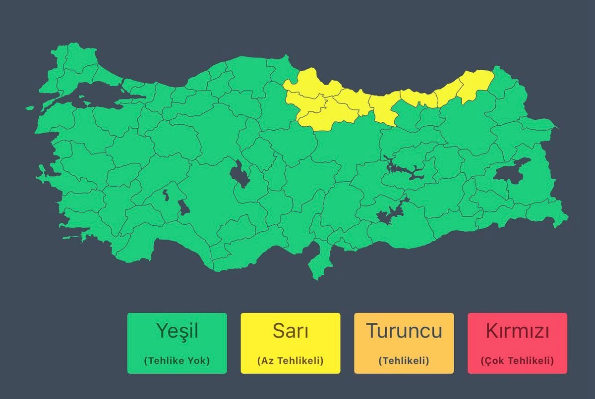 Doğu Karadeniz’de kuvvetli sağanak uyarısı