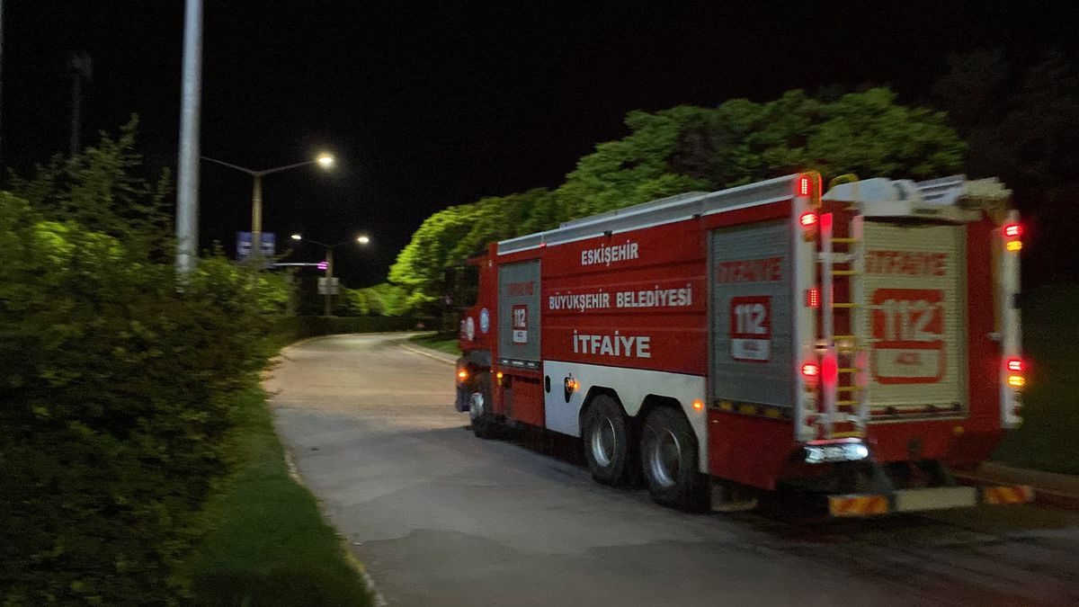 Eskişehir'de TEI yerleşkesinde yangın