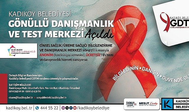 Kadıköy'de Ücretsiz Anonim HIV Testi ve Danışmanlık Hizmeti Başladı