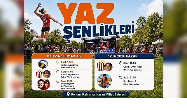 Kahramankazan'da Yaz Şenlikleri Başlıyor
