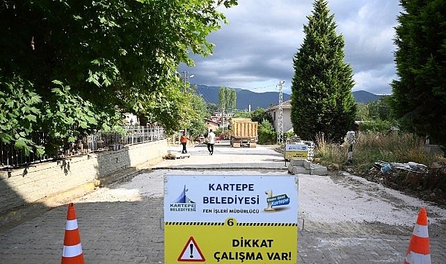 Kartepe'de Üstyapı Çalışmaları Aralıksız Sürüyor