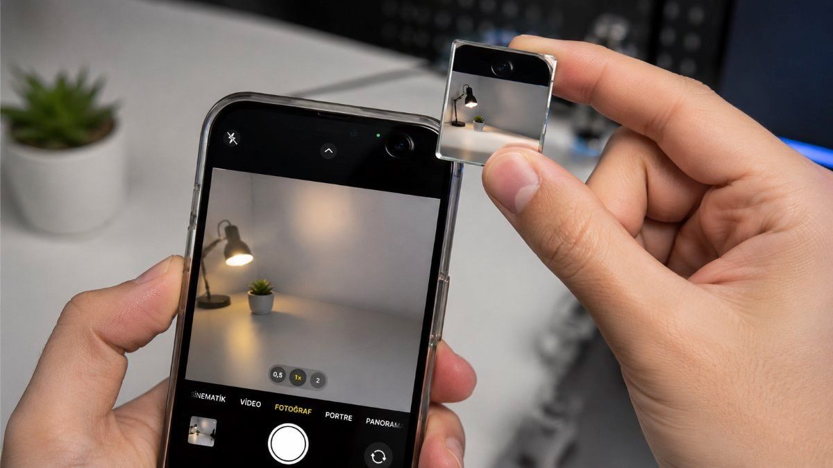 Ön kameraya tutulan ayna ortaya çıkardı: Telefonlarda ikinci ekran özelliği!