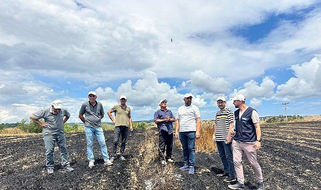 Yangından etkilenen çiftçiye Büyükşehir el uzattı