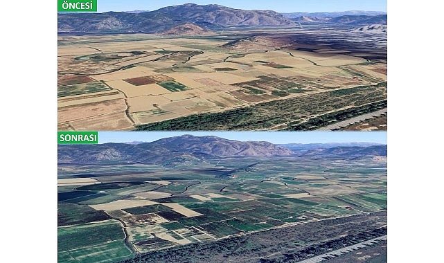 Büyükşehir'in su yatırımı çorak toprakları bereketlendirdi