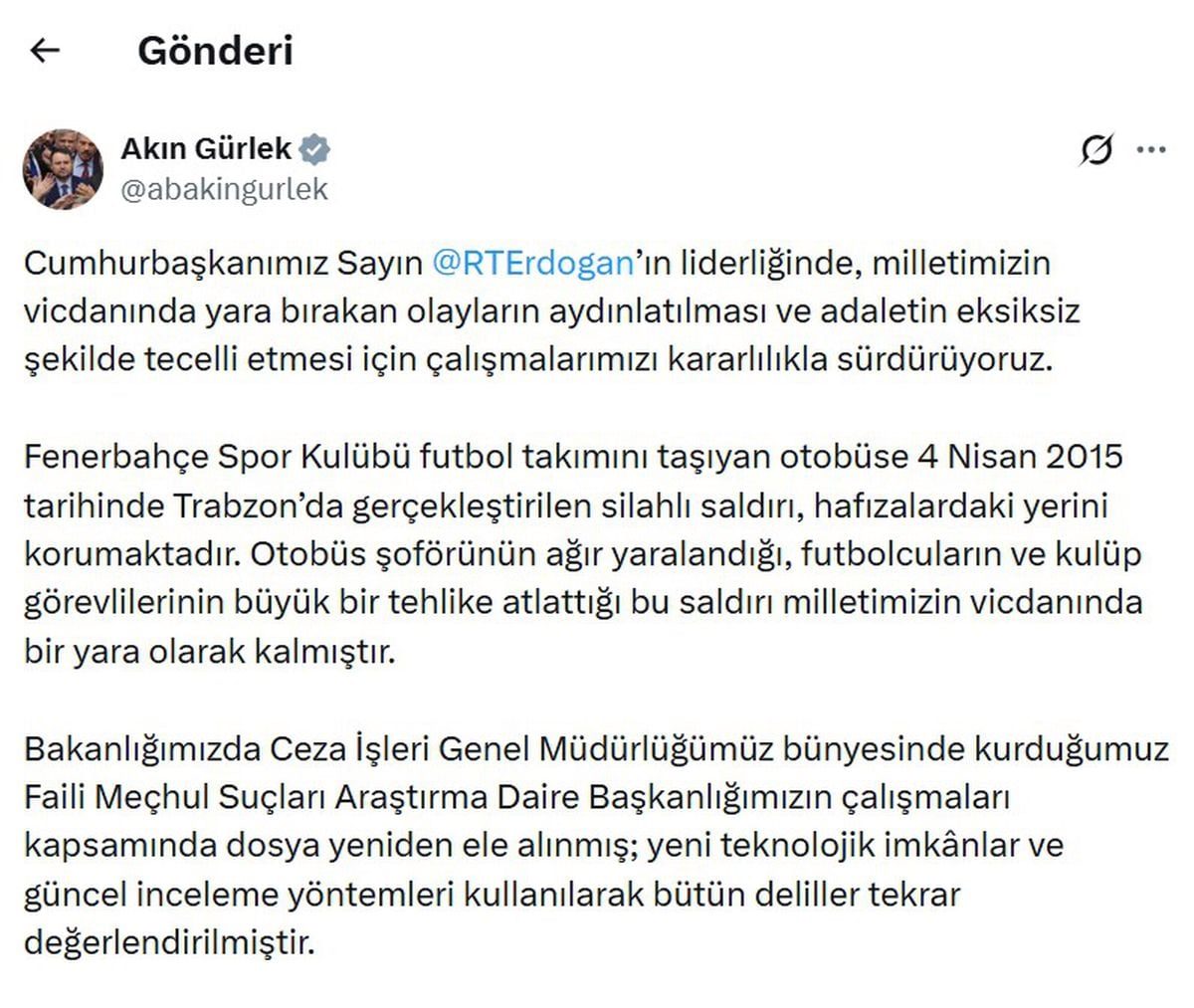 Fenerbahçe Otobüsüne Saldırı Soruşturmasında 5 Gözaltı