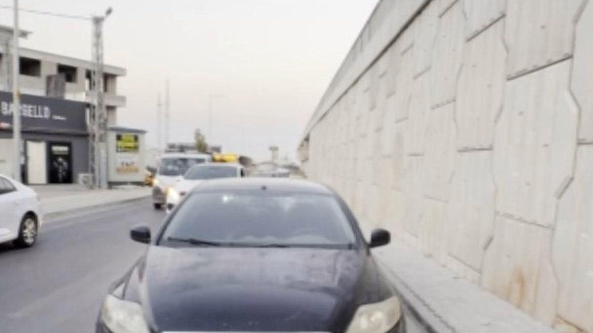 Hatay'da sürücü kaza anını kaydetti