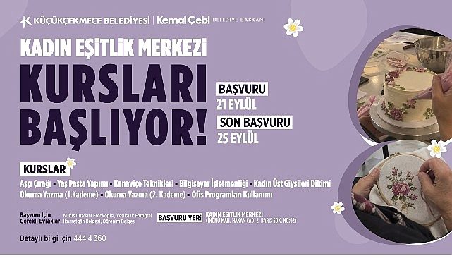 Kadın Eşitlik Merkezi'nde Yeni Dönem Kurs Kayıtları Başladı